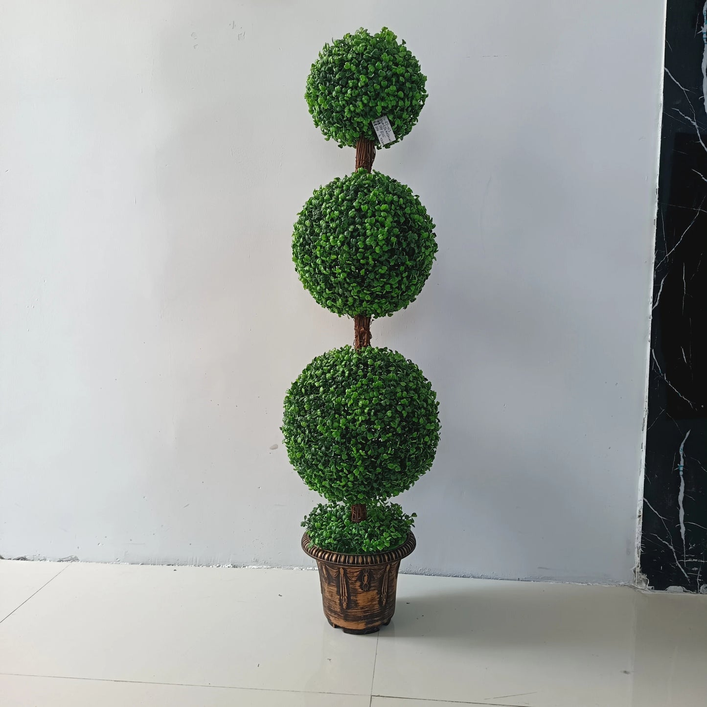 Artificial Tree 120cm – Luxury Ball-Shaped Topiary for Indoor Decoration