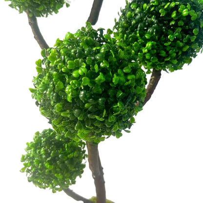 Artificial Boxwood Ball Tree 120cm – Decorative Artificial Plant for Indoor & Outdoor