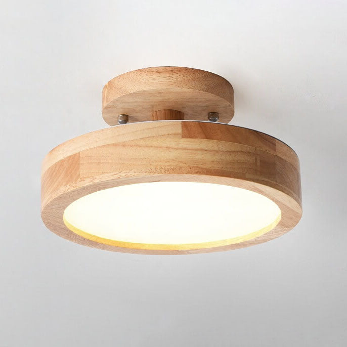 Scandinavian Style Round LED Semi-Recessed Ceiling Light