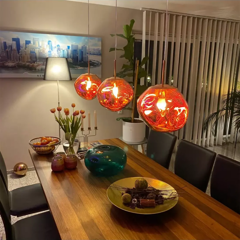 Elegant Amber Orb Pendant Light - Stylish & Unique Illumination