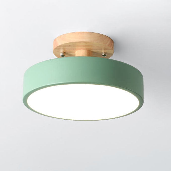 Scandinavian Style Round LED Semi-Recessed Ceiling Light