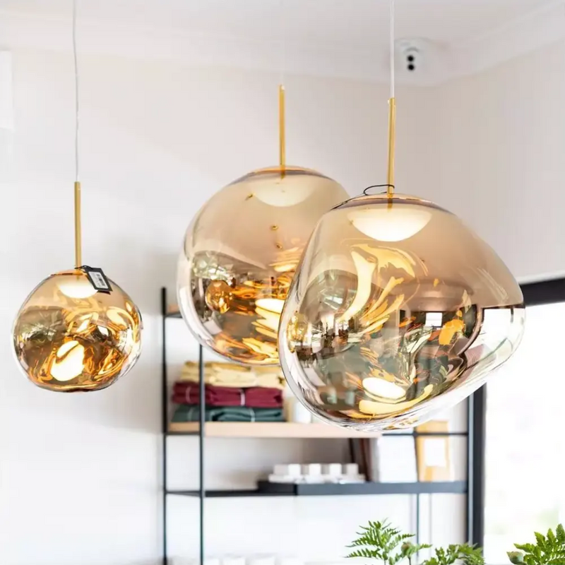 Elegant Amber Orb Pendant Light - Stylish & Unique Illumination