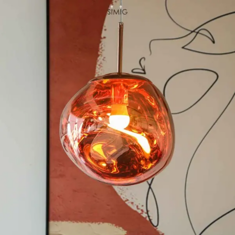 Elegant Amber Orb Pendant Light - Stylish & Unique Illumination