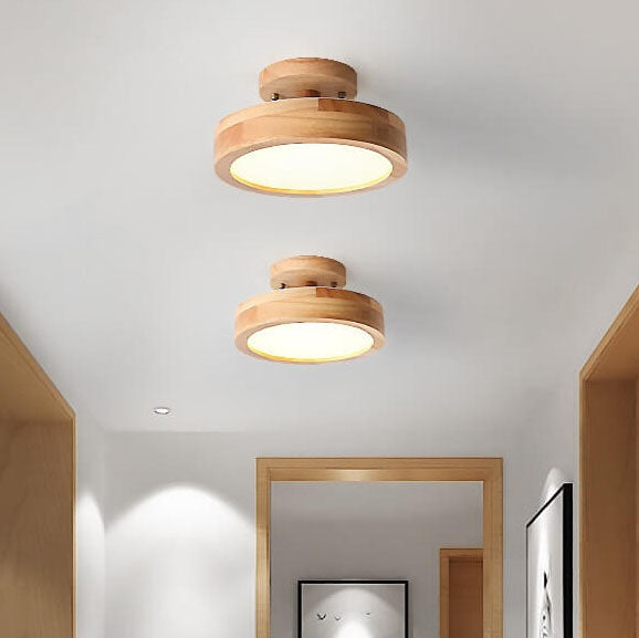 Scandinavian Style Round LED Semi-Recessed Ceiling Light