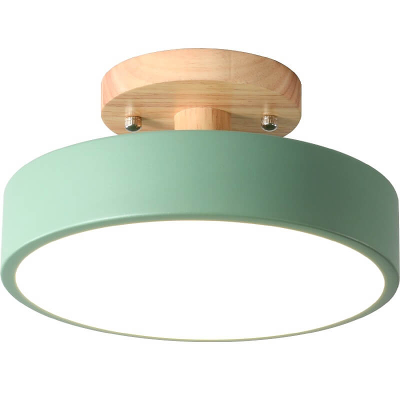 Scandinavian Style Round LED Semi-Recessed Ceiling Light