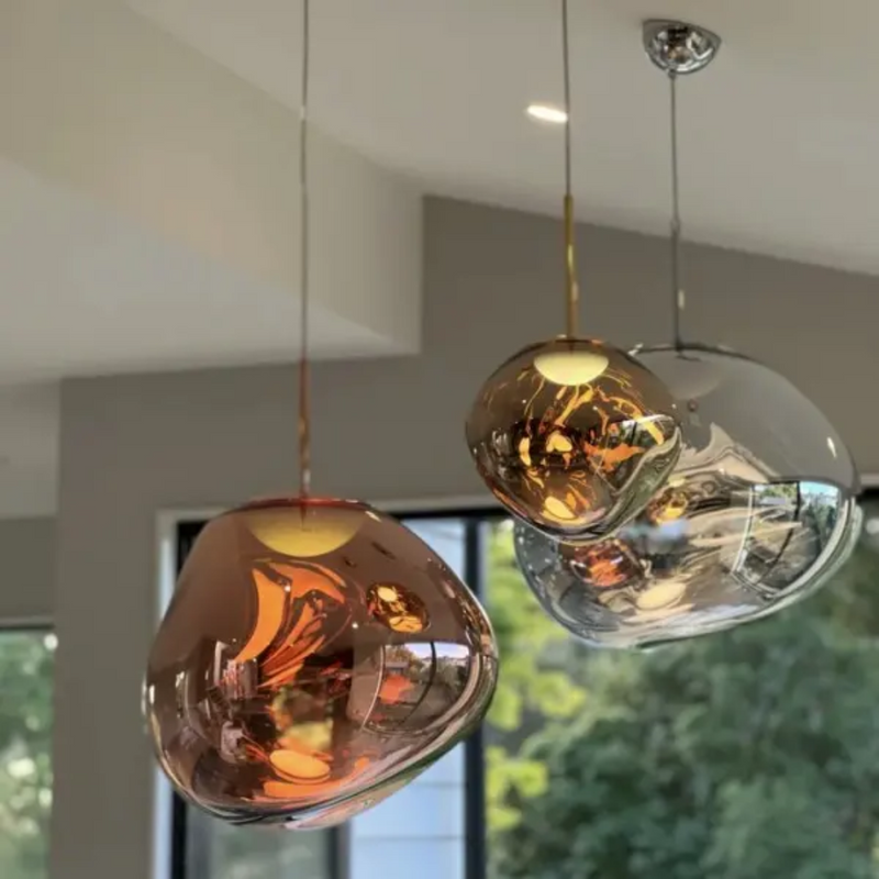 Elegant Amber Orb Pendant Light - Stylish & Unique Illumination