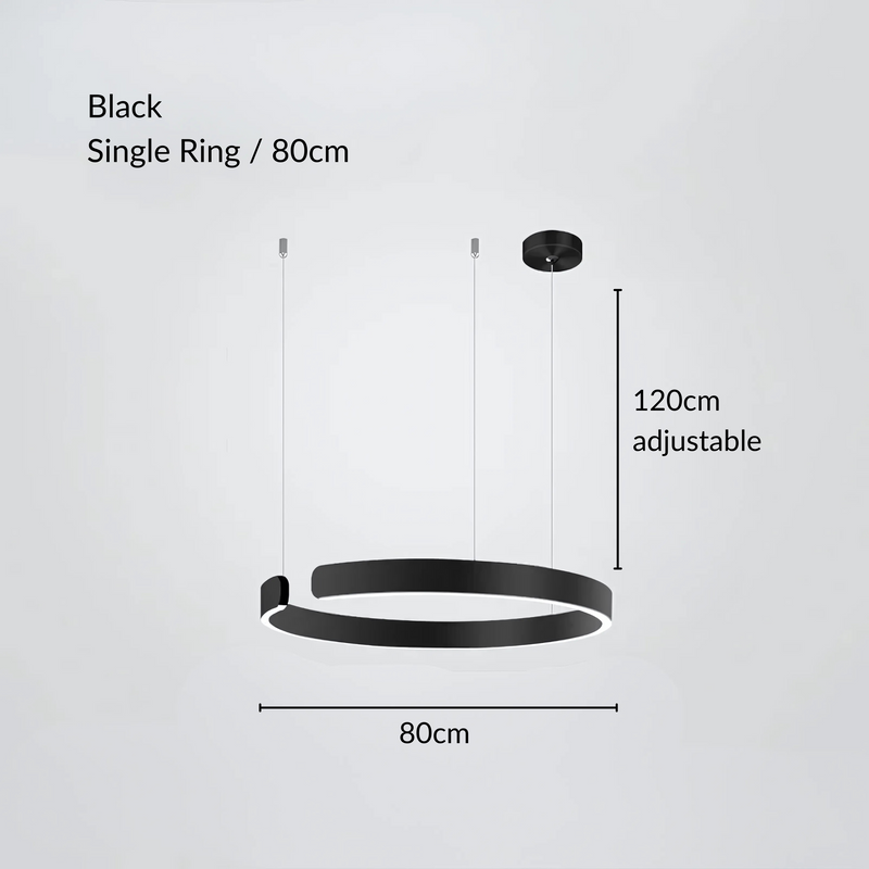 Modern Sleek Halo Pendant Lamp