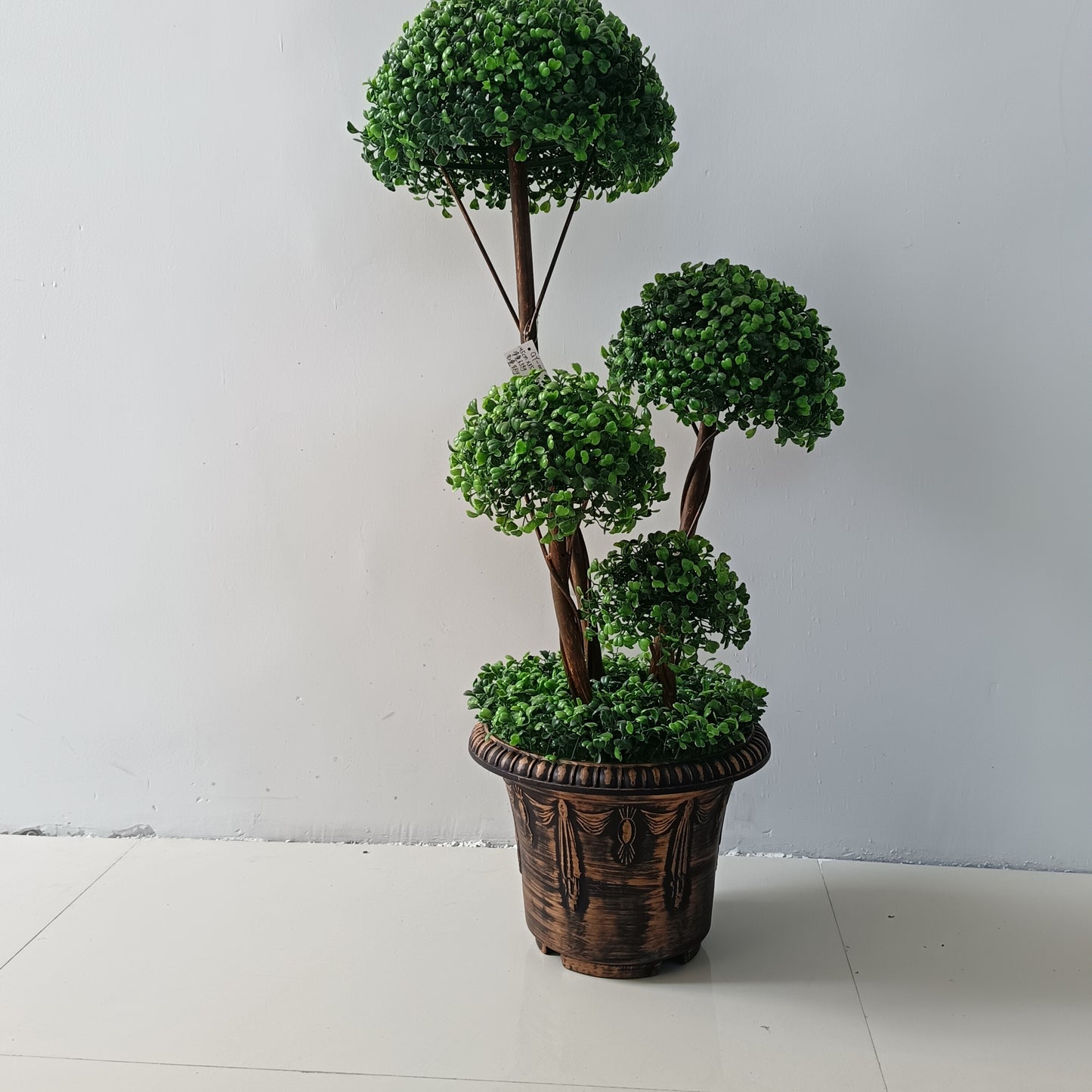 Artificial plant 90 cm – Luxury decorative ball tree for indoor use