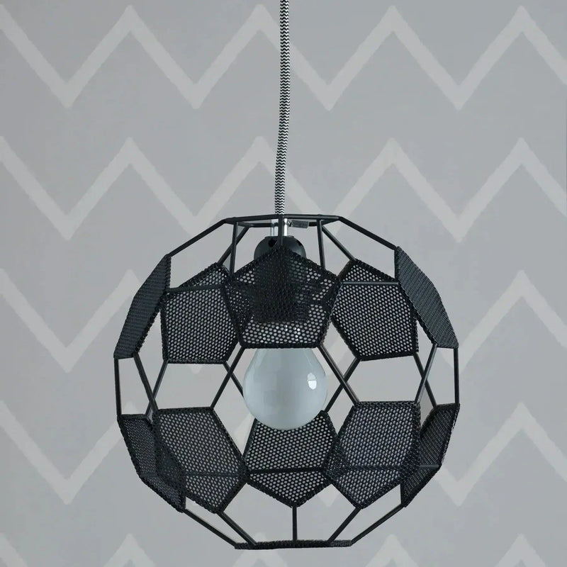 Unique Soccer-Shaped Ceiling Lamp for Sports Fans