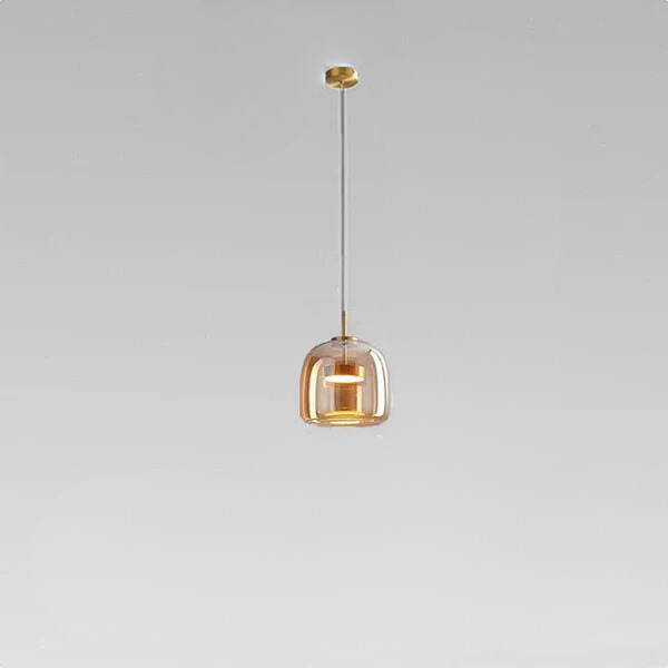 Sleek Transparent Glass Pendant Light - Modern Minimalist Elegance