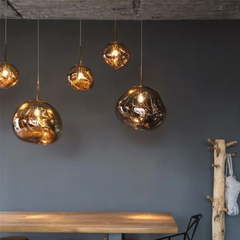 Elegant Amber Orb Pendant Light - Stylish & Unique Illumination