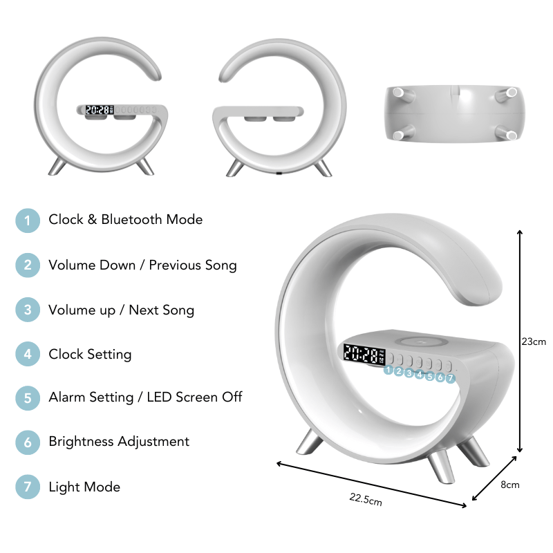 LED Alarm Clock with Wireless Charging – Better Sleep and Energized Mornings