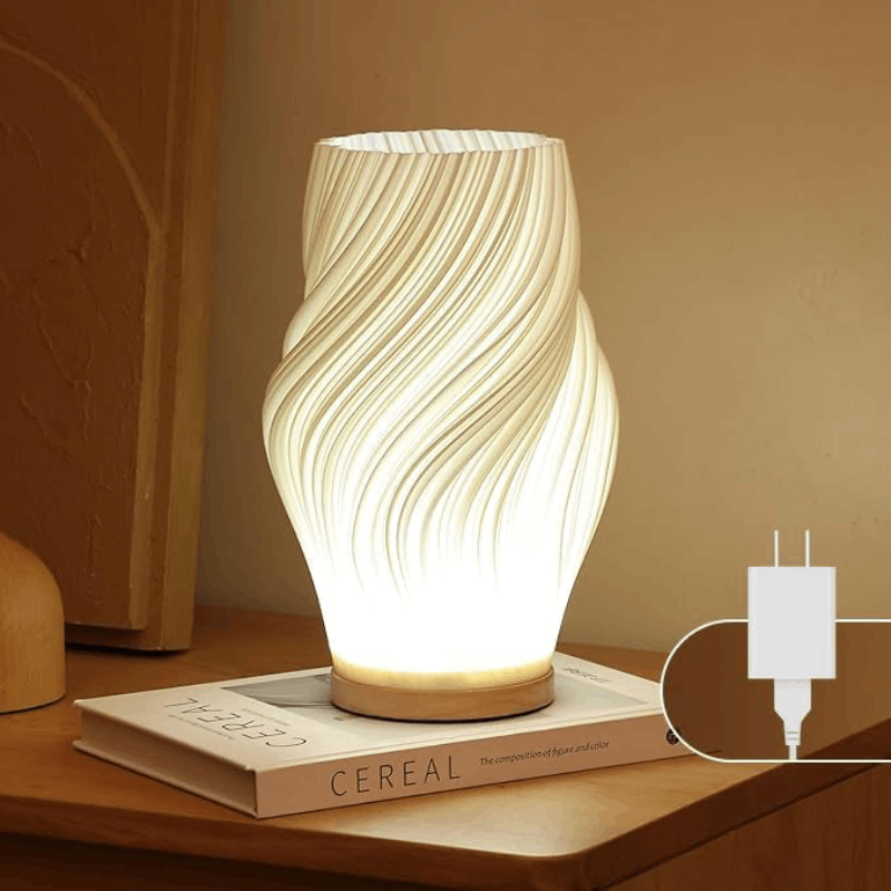 Elegant 3D Swirl Flow Table Lamp