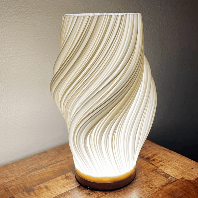 Elegant 3D Swirl Flow Table Lamp