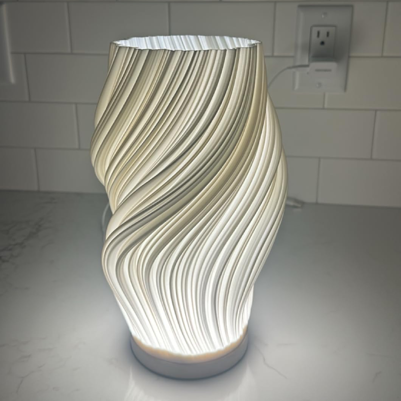 Elegant 3D Swirl Flow Table Lamp