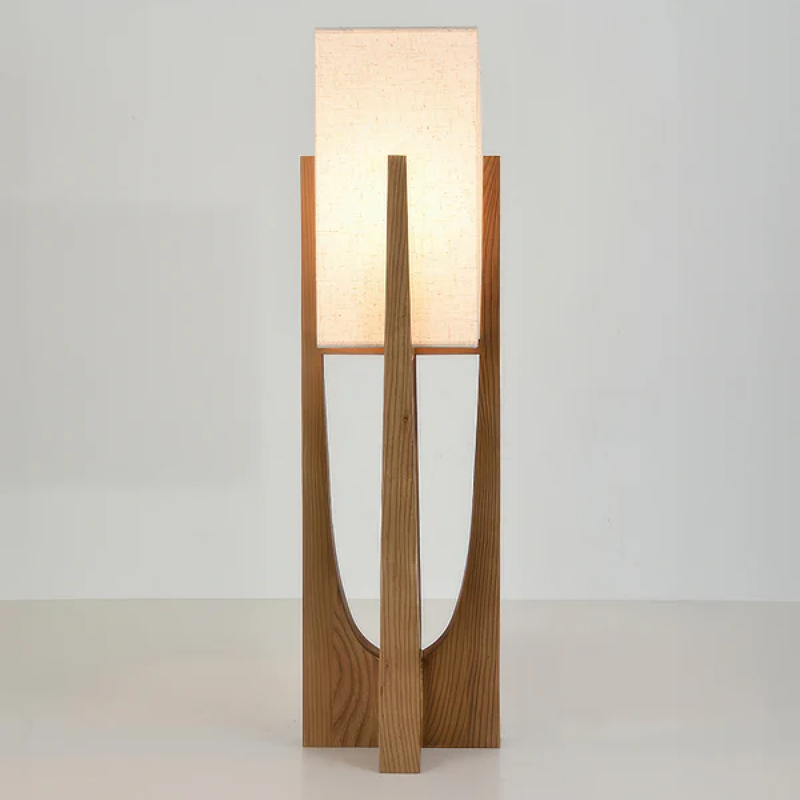 Walnut Floor Lamp in Japanese Style