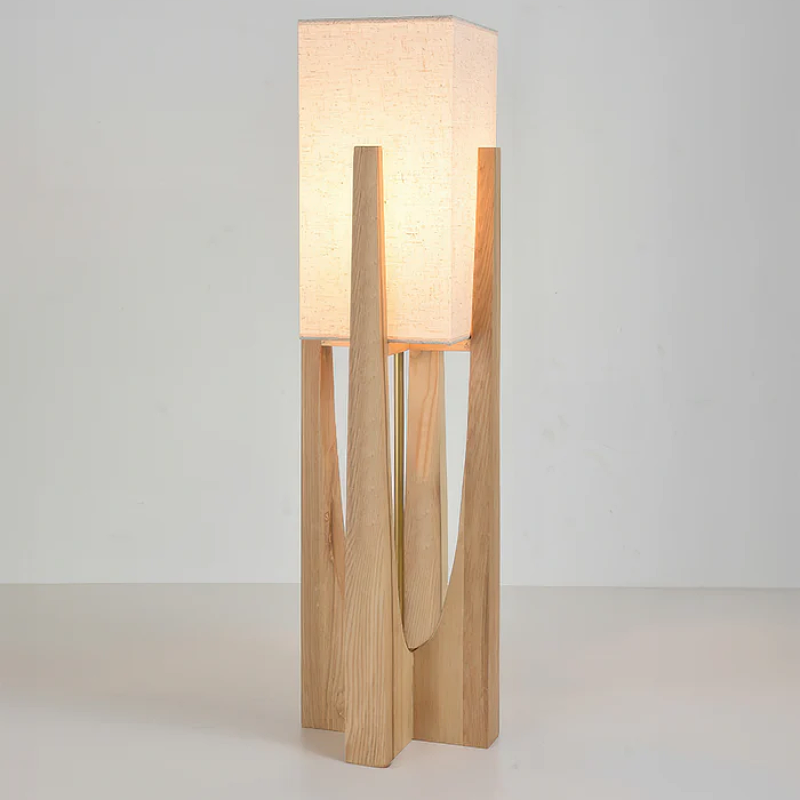 Walnut Floor Lamp in Japanese Style