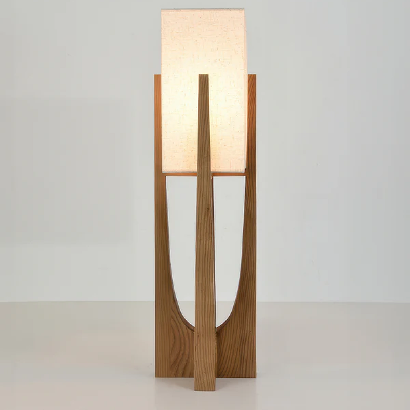 Walnut Floor Lamp in Japanese Style