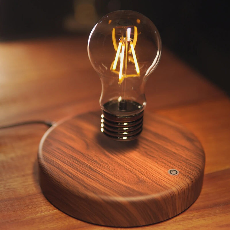 Levitating Tesla Bulb with Wooden Base