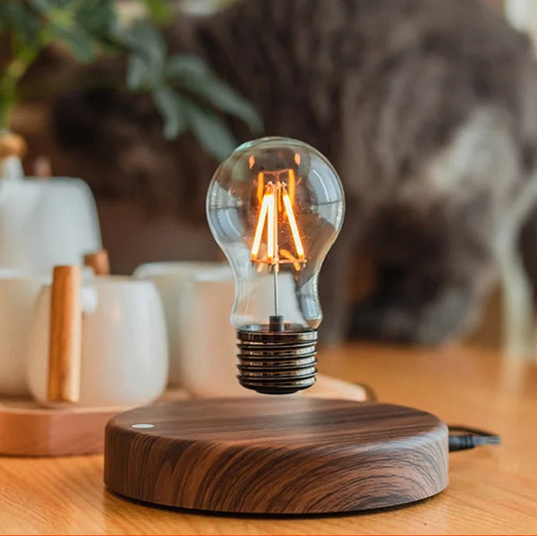 Levitating Tesla Bulb with Wooden Base