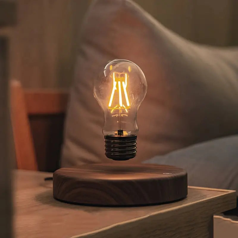 Levitating Tesla Bulb with Wooden Base