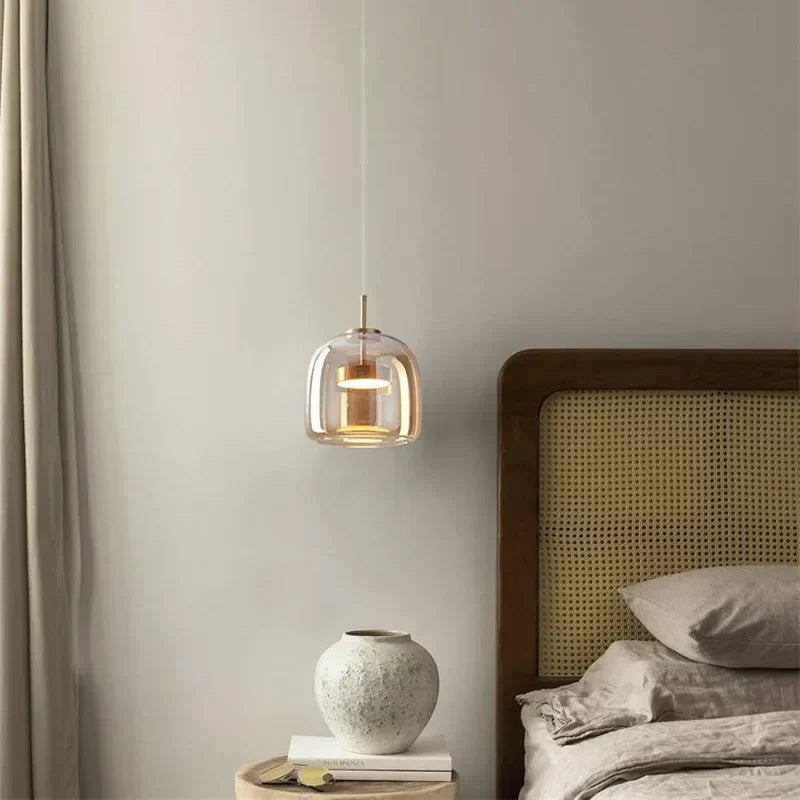 Sleek Transparent Glass Pendant Light - Modern Minimalist Elegance