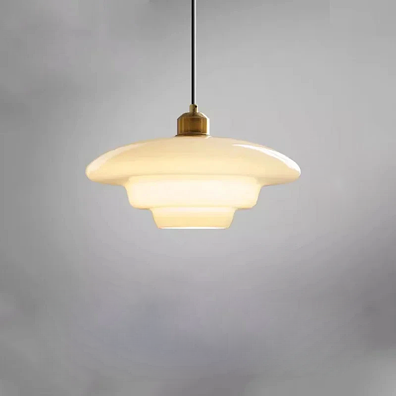 Scandinavian Glass Pendant Lamp - Milk Glass LED