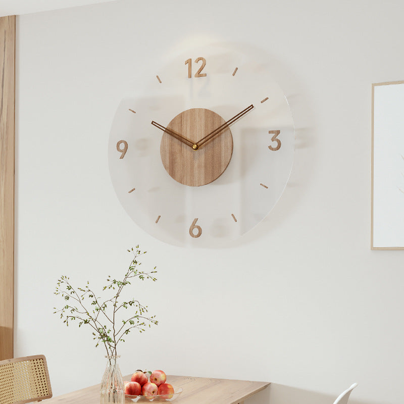 Nordic Silent Wooden Wall Clock – Elegant & Stylish Décor