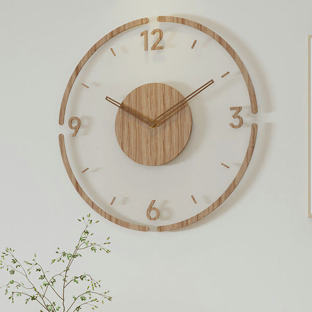 Nordic Silent Wooden Wall Clock – Elegant & Stylish Décor