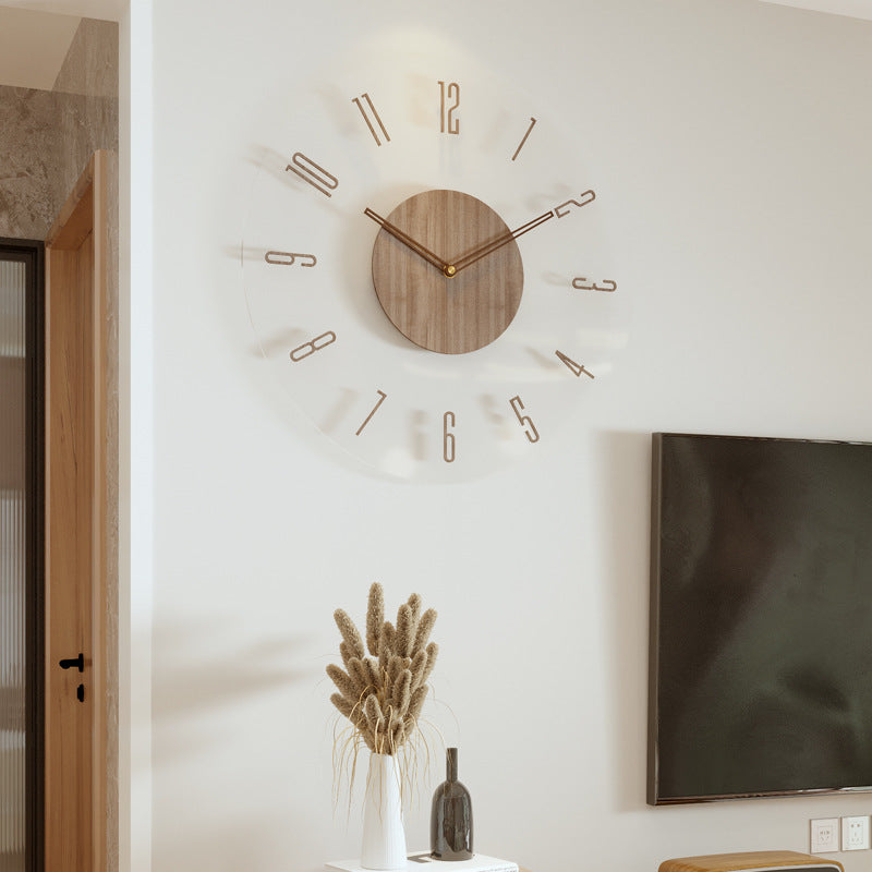 Nordic Silent Wooden Wall Clock – Elegant & Stylish Décor