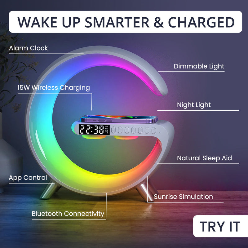 LED Alarm Clock with Wireless Charging – Better Sleep and Energized Mornings