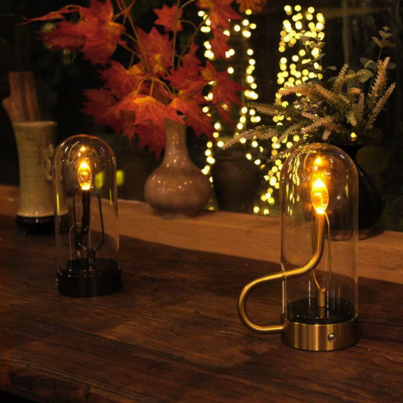 Rechargeable Lamp with Designer Flame