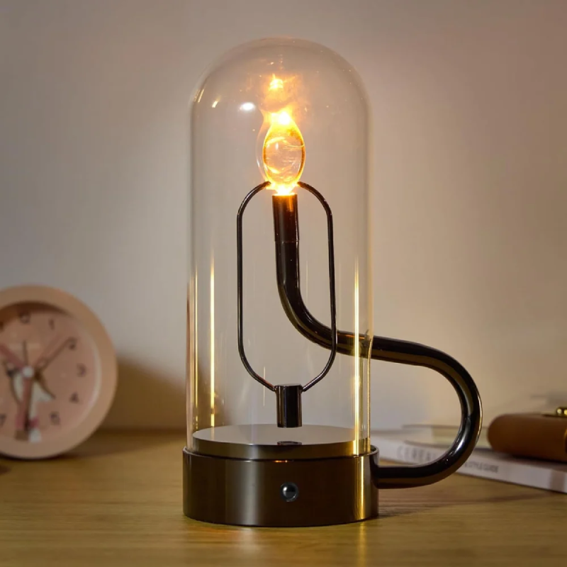 Rechargeable Lamp with Designer Flame