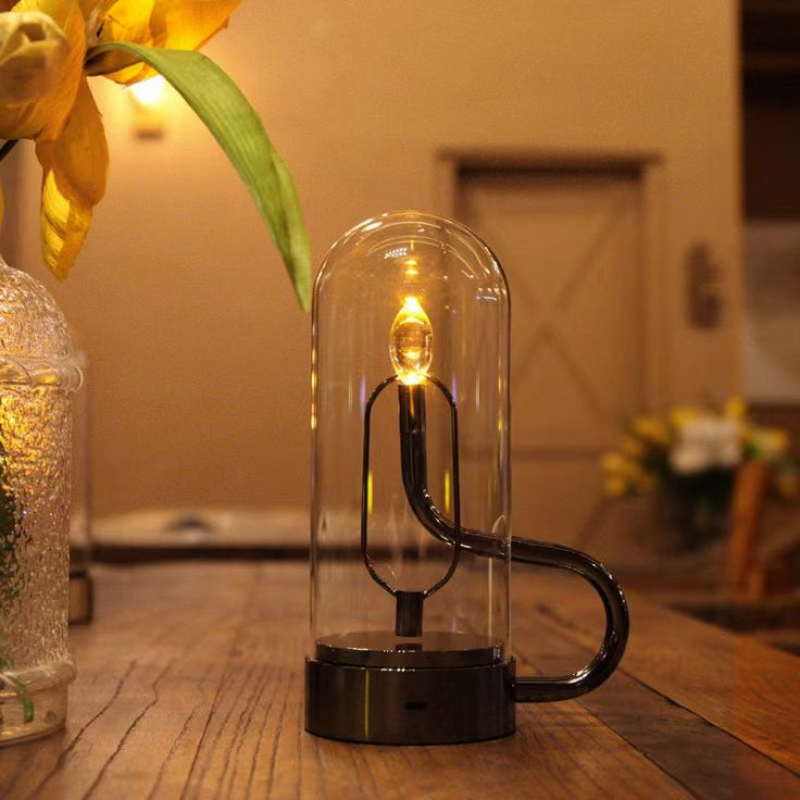 Rechargeable Lamp with Designer Flame