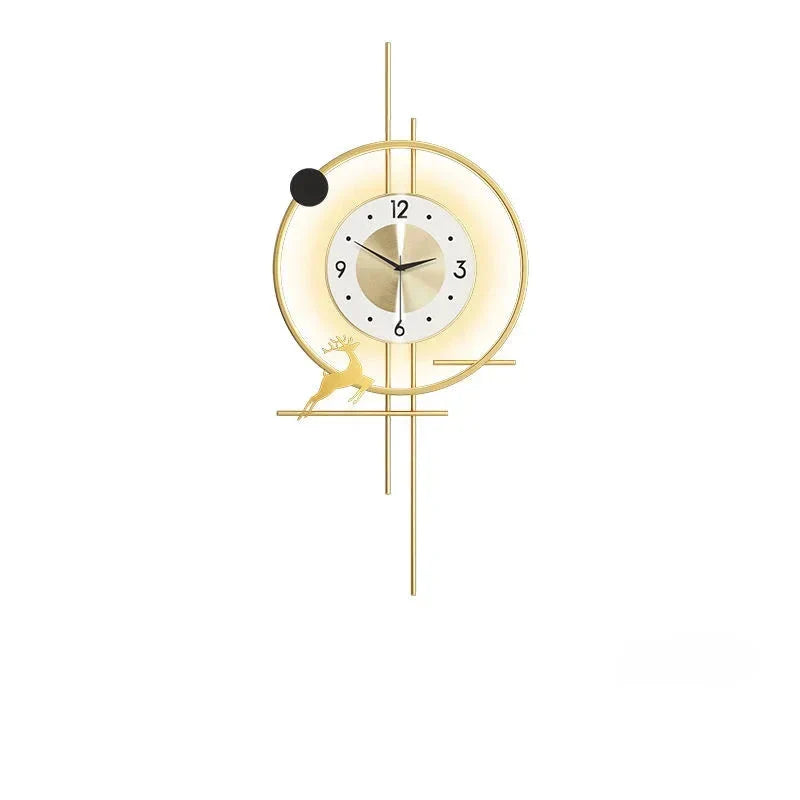 Elegant Modern Gold Wall Clock - Timeless Design & Precision