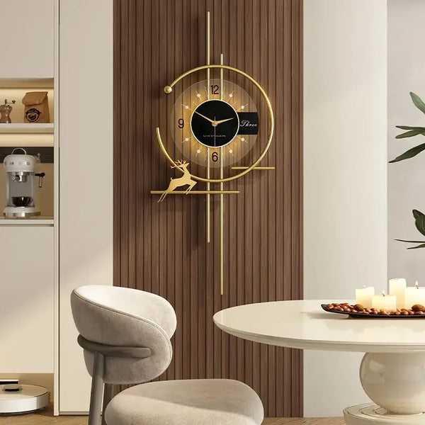 Elegant Modern Gold Wall Clock - Timeless Design & Precision