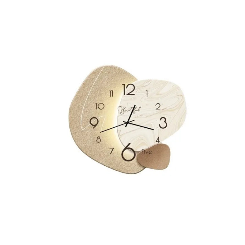 Artistic LED Wall Clock - Modern Design & Ambient Lighting