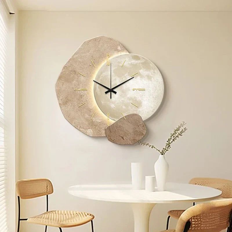 Scandinavian Luxury Wall Clock – Modern Design with LED Lighting