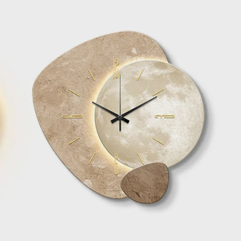 Scandinavian Luxury Wall Clock – Modern Design with LED Lighting