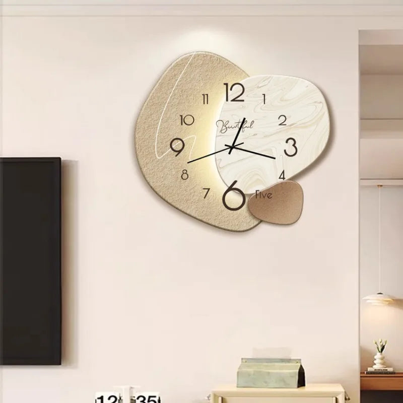 Artistic LED Wall Clock - Modern Design & Ambient Lighting