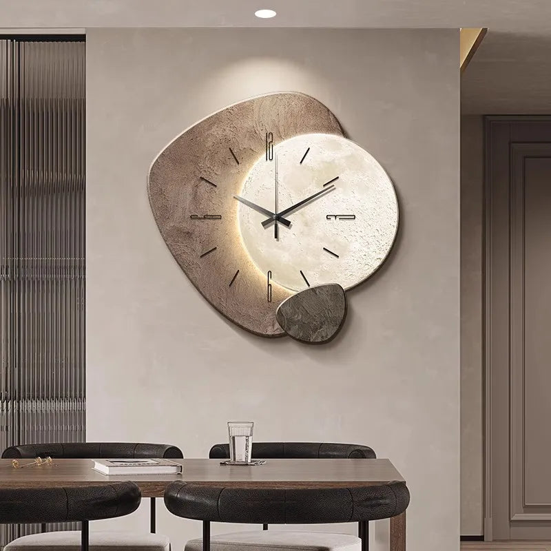 Scandinavian Luxury Wall Clock – Modern Design with LED Lighting