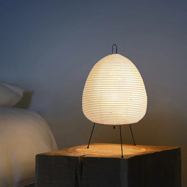 Table Lamp in Japanese Rice Paper