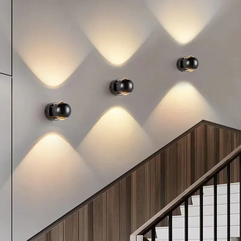 Sustainable Luxury Wall Light Balls - 180° Rotatable