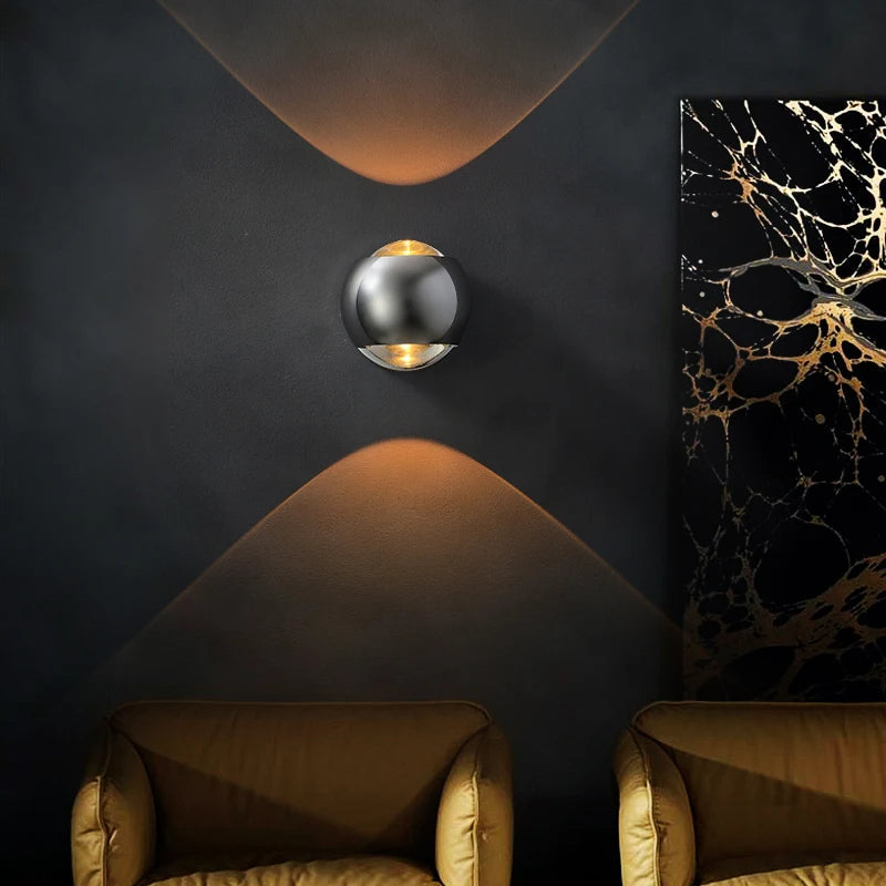 Sustainable Luxury Wall Light Balls - 180° Rotatable