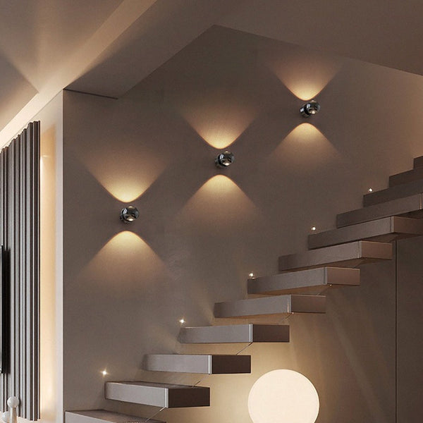 Sustainable Luxury Wall Light Balls - 180° Rotatable