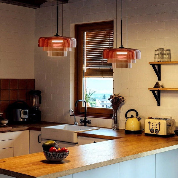 Elegant Norwegian Glass Pendant Lamp for Cozy Spaces