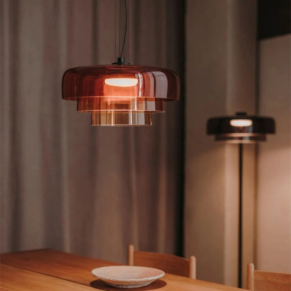 Elegant Norwegian Glass Pendant Lamp for Cozy Spaces