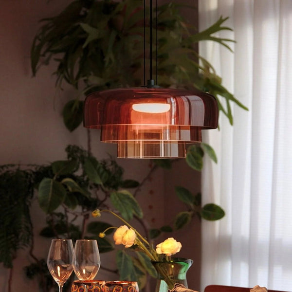 Elegant Norwegian Glass Pendant Lamp for Cozy Spaces